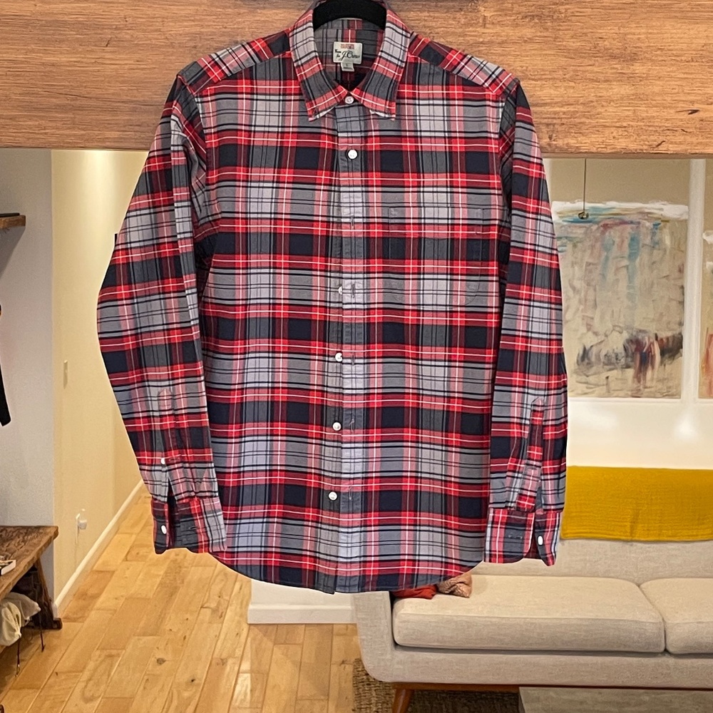 Jcrew Slim Untucked Oxford, Size Small